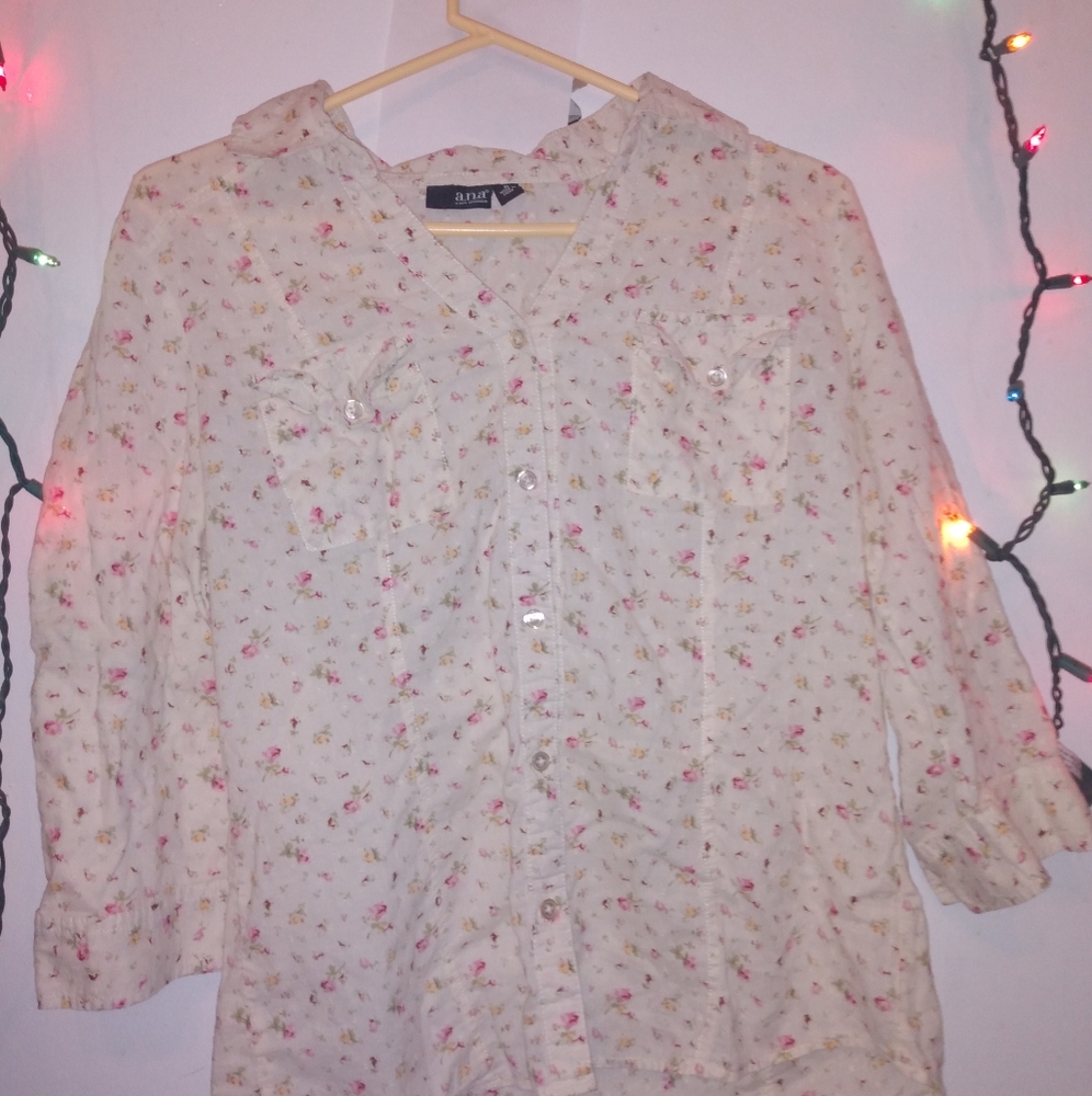 Cream Button Up Blouse